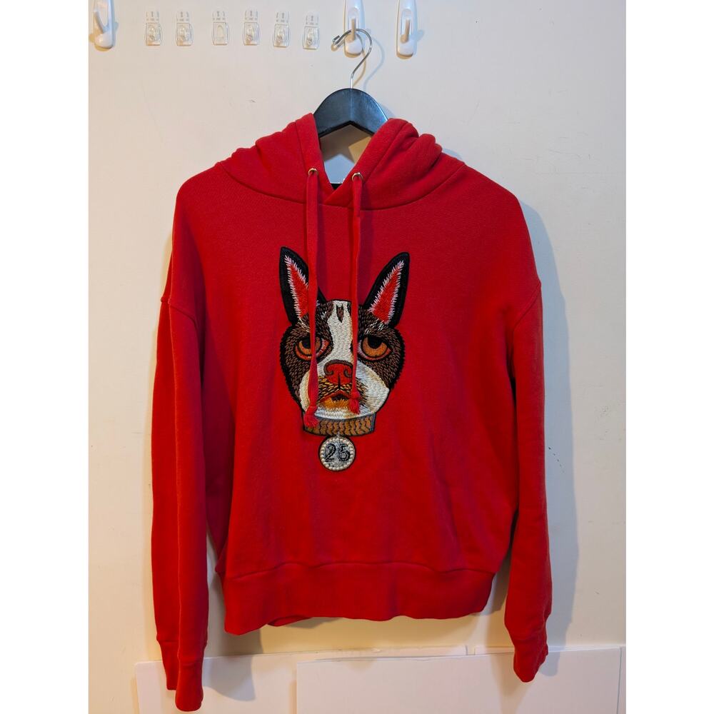 Gucci Year of the Dog 2018 Alessandro Michele Embroidered Graphic Hoodie Sz M